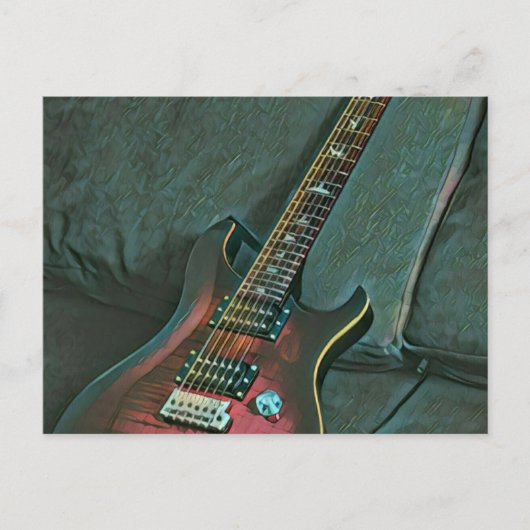 Musikgitarrist liebt Geschenk Postkarte (Vorderseite)