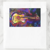 Musikgitarrist Rechteckiger Aufkleber (Tasche)