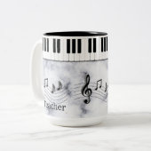 Musikgrafik Zweifarbige Tasse (Vorderseite Links)