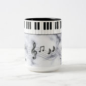 Musikgrafik Zweifarbige Tasse (Mittel)