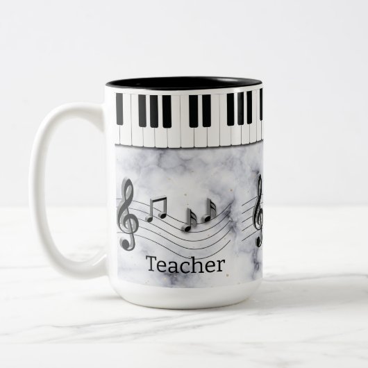 Musikgrafik Zweifarbige Tasse (Links)