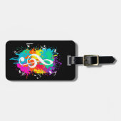 Musikgrunge Gepäckanhänger (Vorderseite horizontal)