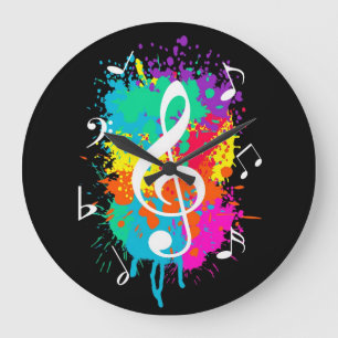 Musikgrunge Große Wanduhr