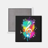 Musikgrunge Magnet (Vorderseite/Rückseite)