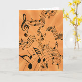 MUSIKGrußkarte Karte (Gelbe Blume)