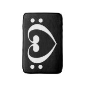 Musikherz Badezimmer Mat Badematte (Vorderseite Vertikal)