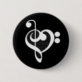 Musikherz - I Liebe Music Button (Vorderseite)