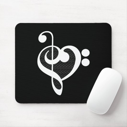 Musikherz - I Liebe Music Mousepad (Mit Mouse)
