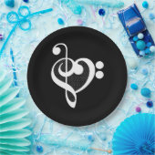 Musikherz - I Liebe Music Pappteller (Party)