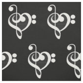 Musikherz - I Liebe Music Stoff (Muster)