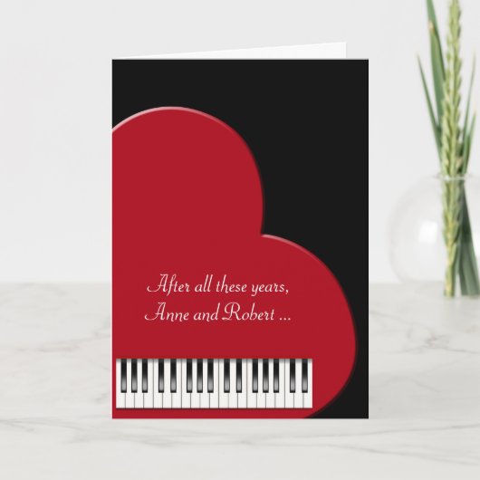 Musikherz-Jubiläum Karte (Vorderseite)