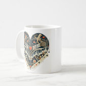 Musikherz Kaffeetasse (Vorderseite Links)