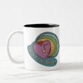 Musikherz Rainbow Favoritenname Kaffeetasse (Links)
