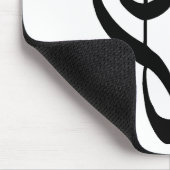 Musikherz Treppenhaus Bass Clef Herz - Schwarz Mousepad (Ecke)
