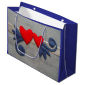 Musikherzen Große Geschenktüte (Vorderseite Schrägansicht)