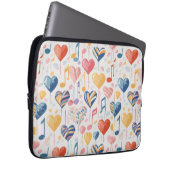 Musikherzen mit elektronischer Hülle Laptopschutzhülle (Vorne Rechts)