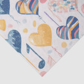 Musikherzen-Papiertaschentuch Seidenpapier (Detail)