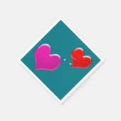 Musikherzen Serviette (Ecke)