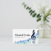 MusikHintergrund Visitenkarte (Stehend Vorderseite)