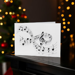 Musikhinweise auf den Grußkarten der Personalzeile Karte