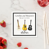 Musikhinweise für Hochzeiten oder Verlobungen Serviette (Beispiel)