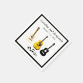 Musikhinweise für Hochzeiten oder Verlobungen Serviette (Ecke)