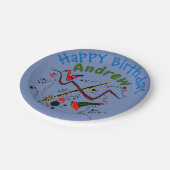 Musikhinweise und Musikinstrumente Pappteller (Schrägansicht)