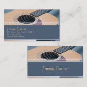 Musikindustrie-Karte - Akustikgitarre Visitenkarte (Vorne/Hinten)