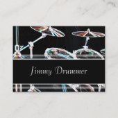 Musikindustrie-Karte - glühende Trommel-Ausrüstung Visitenkarte (Rückseite)