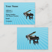 Musikindustrie-Karte - Klavier - Blau Visitenkarte (Vorne/Hinten)