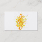 Musikindustrie-Karte - orange musikalische Visitenkarte (Rückseite)