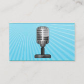 Musikindustrie-Karte - Retro Mikrofon Visitenkarte (Rückseite)