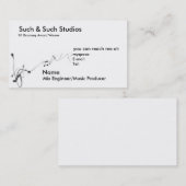 Musikindustrie-Karte Visitenkarte (Vorne/Hinten)