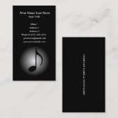 Musikindustrie-Karte Visitenkarte (Vorne/Hinten)