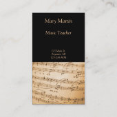 Musikindustrie-Karte Visitenkarte (Rückseite)