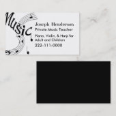 Musikindustrie-Karte Visitenkarte (Vorne/Hinten)