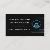 Musikindustriekarte DJ Visitenkarte (Rückseite)