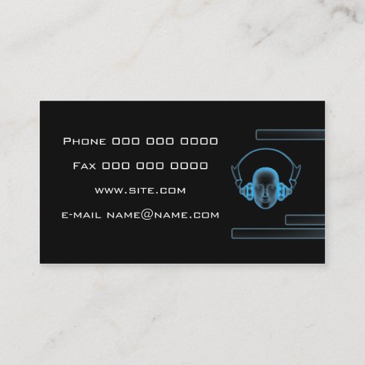 Musikindustriekarte DJ Visitenkarte (Rückseite)