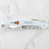 Musikinstrument akustische Gitarre blau Kellnermesser (Vorderseite)