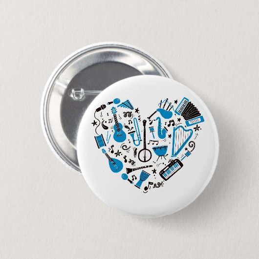 Musikinstrument Button (Vorne & Hinten)