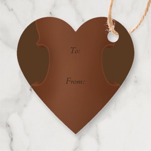 Musikinstrument Cello Viola Geschenkanhänger (Rückseite)