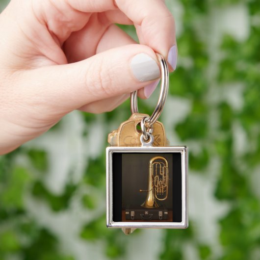 Musikinstrument des Euphonium mit Anmerkung Schlüsselanhänger (Hand)