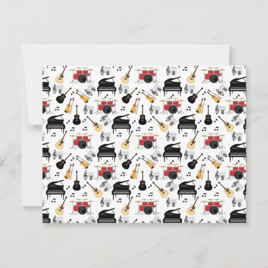 Musikinstrument Einladung (Vorderseite)