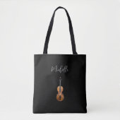 Musikinstrument Elegante Violine Schwarz-weiß Tasche (Vorderseite)