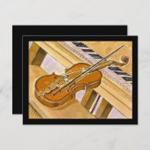 Musikinstrument-Erwägungsgrund oder Party Einladung (Vorne/Hinten)