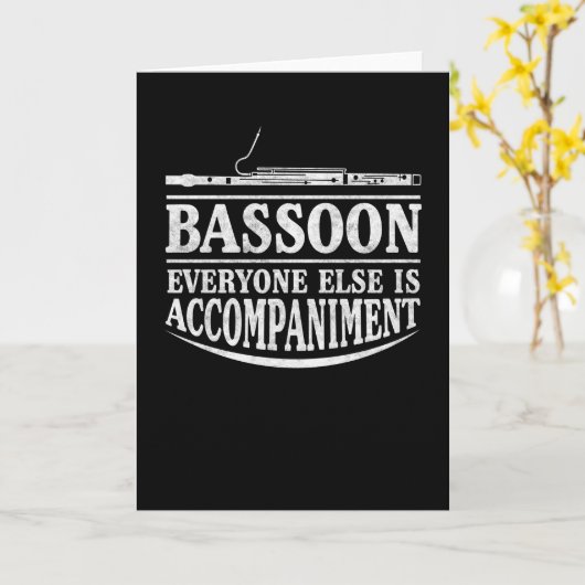 Musikinstrument für Bassoon Karte (Gelbe Blume)