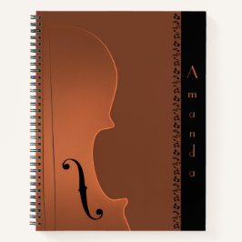 Musikinstrument für Geige (groß) Notizblock