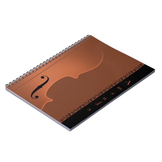 Musikinstrument für Geige (Medium) Notebook Notizblock (Linke Seite)