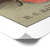 Musikinstrument für Vintage Klaviermusik Poster (Ecke)