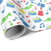 Musikinstrument geschenkpapier (Rolleneckpunkt)